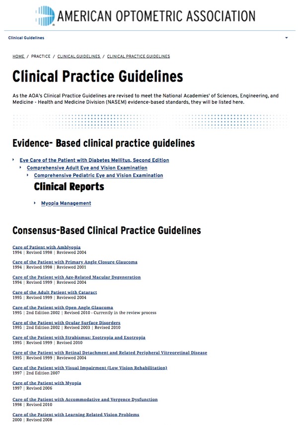 Clinical Practice Guidelines | AOA